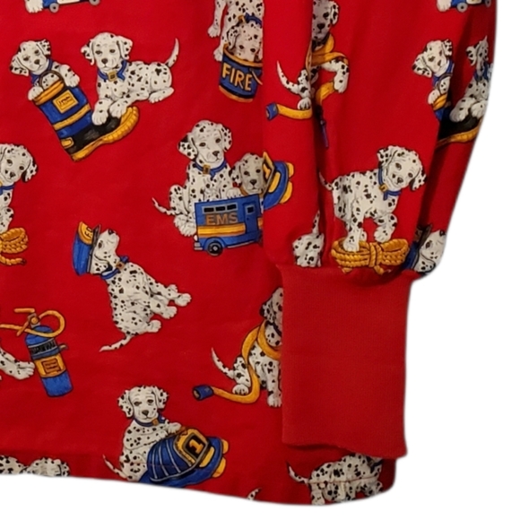 Cherokee Inspired Comfort Fire Dept Dalmation Dog Scrub Top - Picture 11 of 14